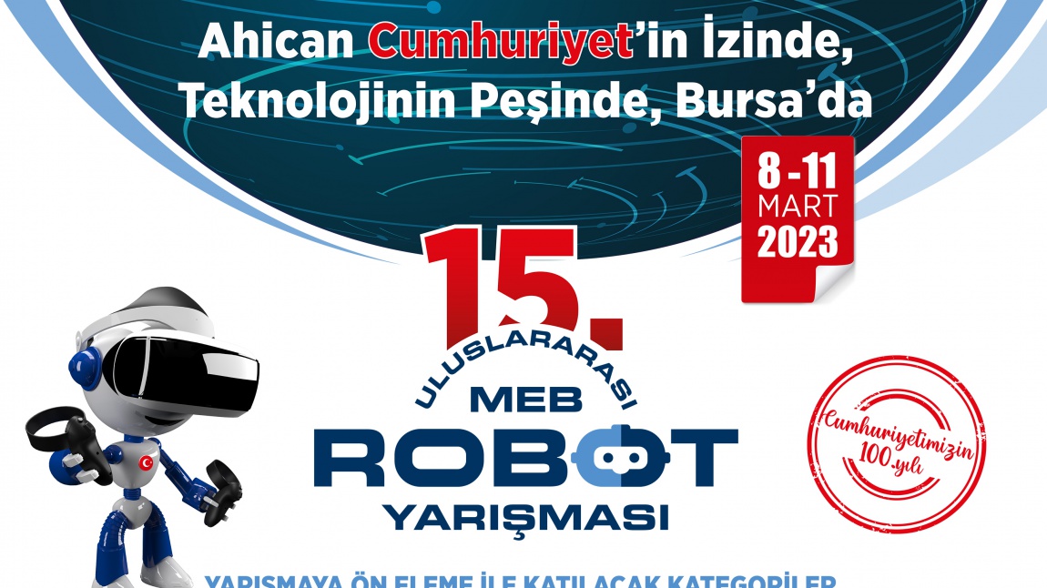 15. Uluslararası MEB ROBOT Yarışması Başlıyor!